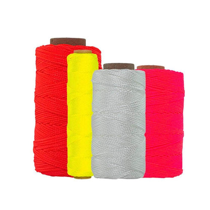 SGT KNOTS #18 Twisted Mason Nylon String Superior and Durable Twine for Masonry Jobs, DIY Projects, Crafting, Commercial, Workshop, Gardening, Trot Line (1100ft, Fluorescent Pink)