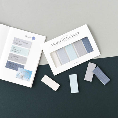 Monolike Color Palette Sticky Grid 500 D Set 4p - Self-Adhesive Memo Pad 30 Sheets