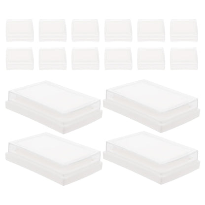 Uonlytech 20pcs Blank Empty Stamp Ink Pad - High Density Sponge Ink Pad for DIY Crafting School Office Embossing Crafting and Scrapbooking Projects