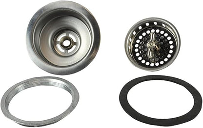 DANCO Twist Tight Kitchen Sink Strainer Assembly, 3-1/2 inch, Stainless Steel