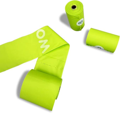 Woogi Biodegradable Dog Poop Bags – 60 Extra Thick & Leakproof Bags (4 Rolls), Eco-Friendly, Compostable Pet Waste Bags Made from Corn Starch, Unscented, Scent Barrier
