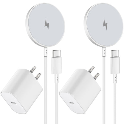 Magnetic Wireless Charger for iPhone 16 15 Wireless Charging,Fast Mag-Safe Charger 2Pack 6FT with Apple USB C Charging Block for iPhone 16 Pro Max/16Pro/15 Pro/16/15/14/13/12/Plus/AirPods 3/2/Pro 2