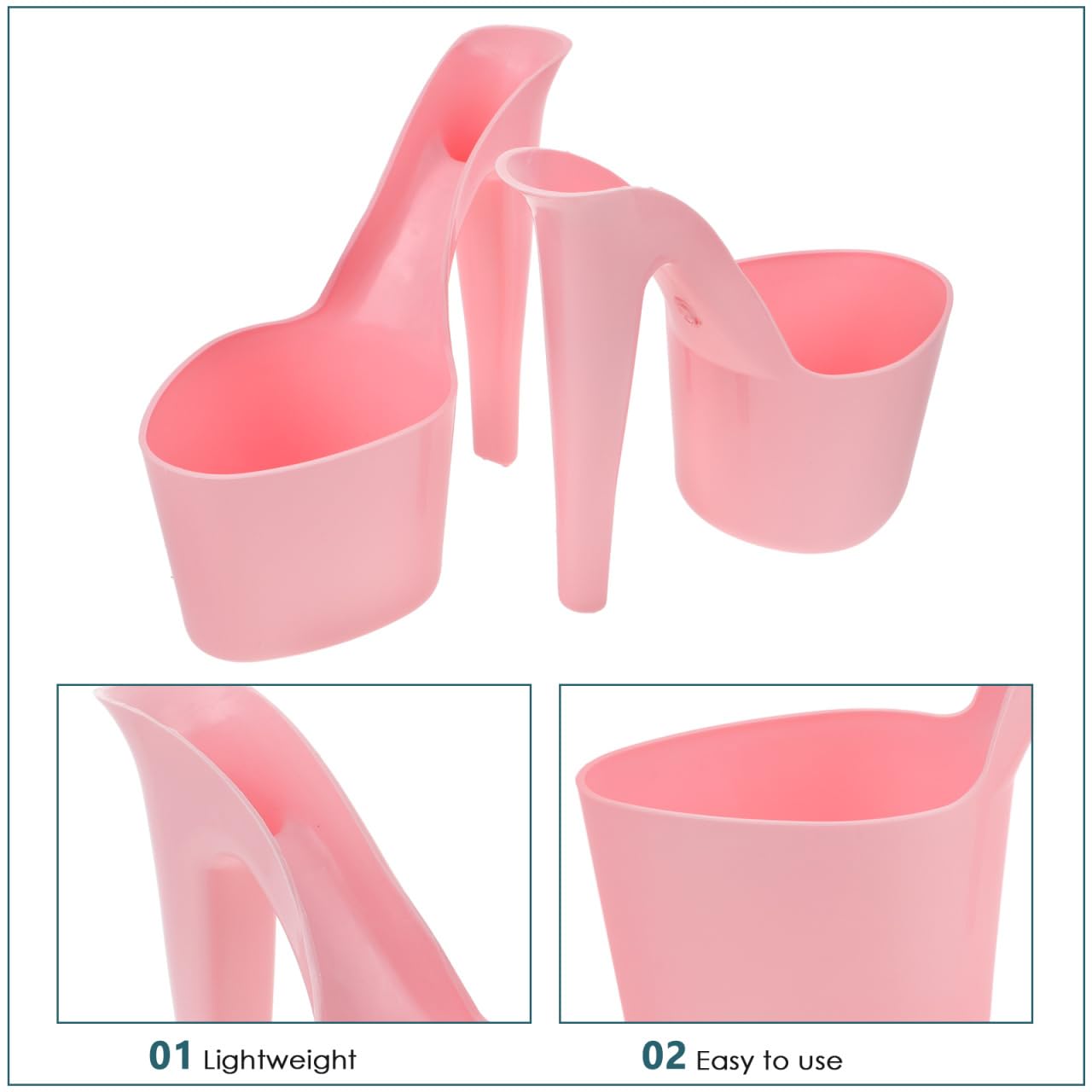 Kisangel 2Pcs High Heel Shaped Flowerpot, Stylish Shoe Design Planter Succulent Nursery Pots for Outdoor Garden Display Flower Pots