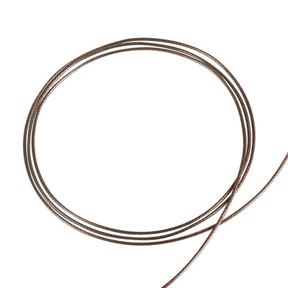 200 Yards Coffee Korean Waxed Polyester Cord Threads Braided Beading Cords Necklace Bracelet Wire String 1mm with Spool for Sewing Jewelry Making Macrame Supplies