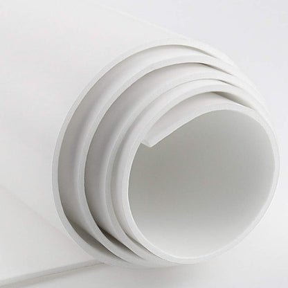 DGSL Neoprene Adhesive Foam Sheets, 12'' W x 59'' L x 1/16'' Thick Sponge Self Adhesive Rubber Padding Sheet Closed Cell Foam Sheet Roll for DIY, Multi-Function Soundproof Rubber Mat, White
