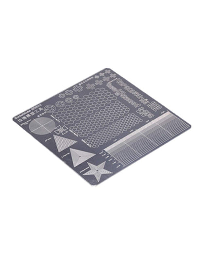 ANSAI for Hobby Military Model Scale Model -Stainless Steel Reusable Scribe Board,Carved,Drawing Painting Masking Tape Stencils