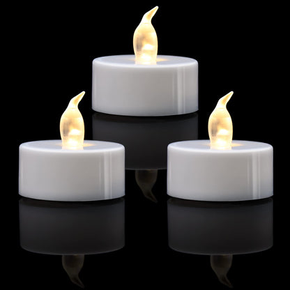 KOABY 200 Pack Warm White LED Tea Lights, Last 100H+, Flickering Flameless Battery Operated Tea Lights for Decor