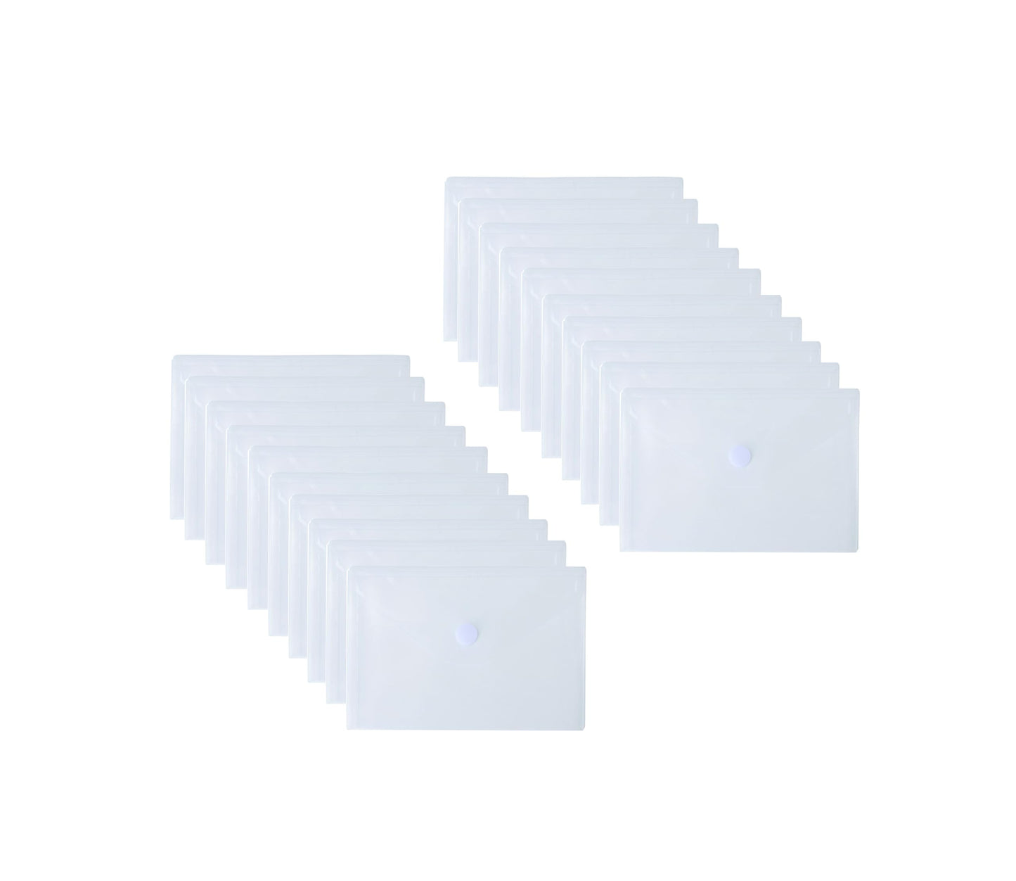 YESSART 5.5’’ x 8.5’’ Clear Plastic Envelopes Cutting Dies Stencil Crafts Paper File Index Cards Holder 20 Pack Hook Loop Closure