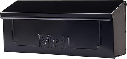 ARCHITECTURAL MAILBOXES Townhouse Galvanized Steel, Wall-Mount Mailbox, Black Small | Galvanized steel build for outside with weather-resistant outdoor construction and a rust-resistant powder-coat finish.
