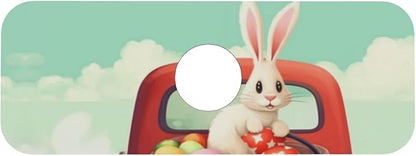 Kitchen Sink Splash Guard Faucet Mat Easter Bunny Rabbits 15"x5.5", Diatom Mat