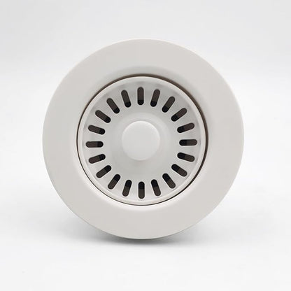 3-1/2 Inch Polymer White Sink Drain Assembly