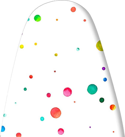 Extra Thick Ironing Board Cover and Pad, Colorful Polka Dot 15x54 Ironing Board