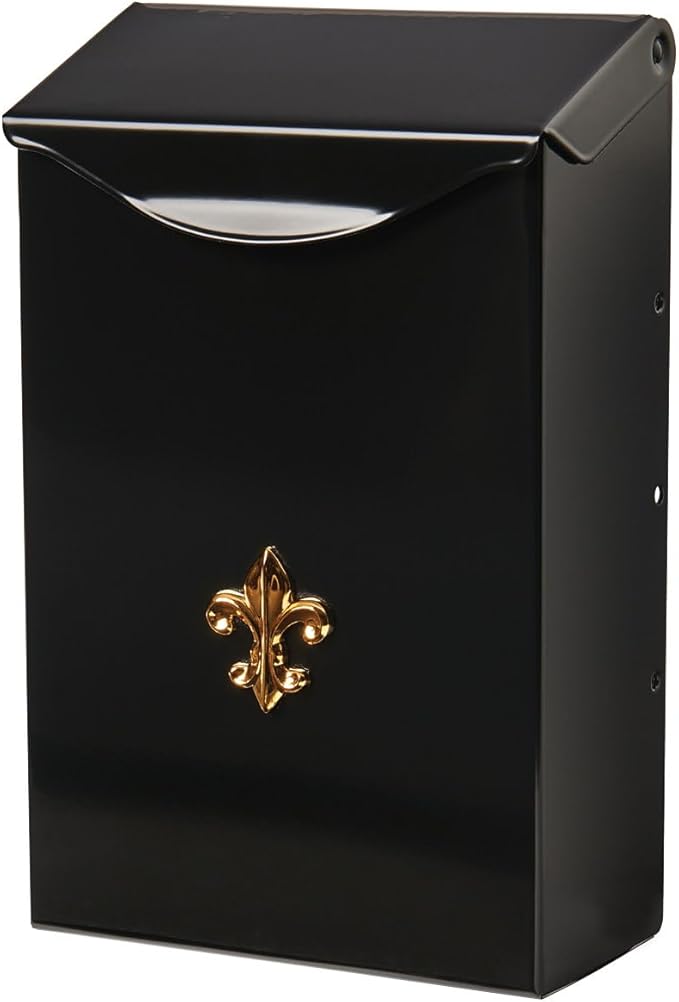 Architectural Mailboxes City Classic Steel Wall Mount Mailbox, Black, Small | Galvanized steel build for outside with weather-resistant outdoor construction and a rust-resistant powder-coat finish.