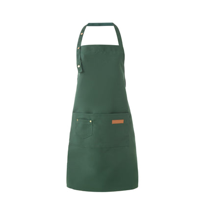 Tosewever Art Aprons for Women Painting Pottery Baking, Mens Buckle Straps Kitchen Apron with Pockets for Chef Cooking (Green)