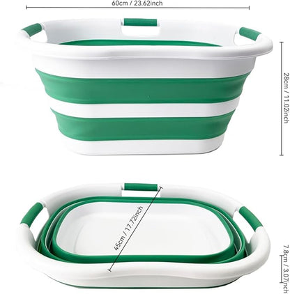 SAMMART 40L Set of 2 Collapsible Plastic Laundry Hamper