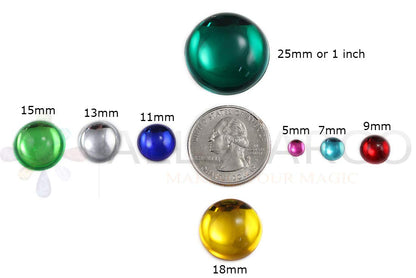 Allstarco 25mm Gold Flat Back Acrylic Round Pearl Cabochons Plastic Rhinestones Pearl Gems Embellishments for Jewelry, Crafts, Costumes, Card Invitations, Cosplay - 15 Pieces
