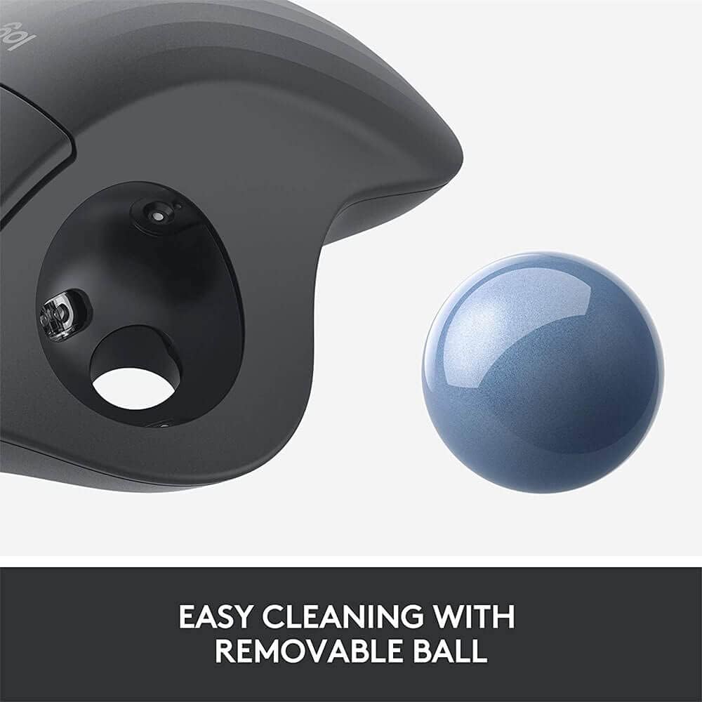 Logitech M575 Ergonomic Wireless Trackball USB Mouse, Black (910-005869)