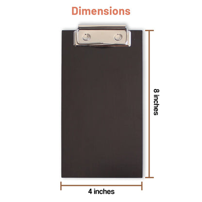 Olbia 10-Pack Wood Check Presenters for Restaurants, Server Book, Menu Holder for Cafes, Wooden Clip Board, Cute Waitress Book Organizer, Server Note Pads, Guest Check Book 8" x 4" (Walnut)