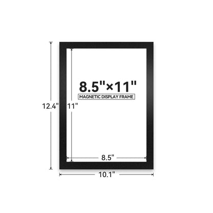 RÉΑLWÁY 10 Pack Magnetic Sign Holder 8.5 x 11 Magnetic Picture Frame, Magnetic Frame Self-adhesive Wall Sign Holder for Door/Fridge/Whiteboard/Window Sign Holder, Double-sided Display