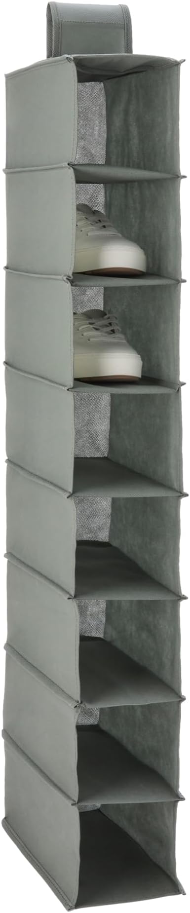 Amazon Basics 8-Tier Hanging Closet Shelf Shoe Organizer, Space Saving Storage