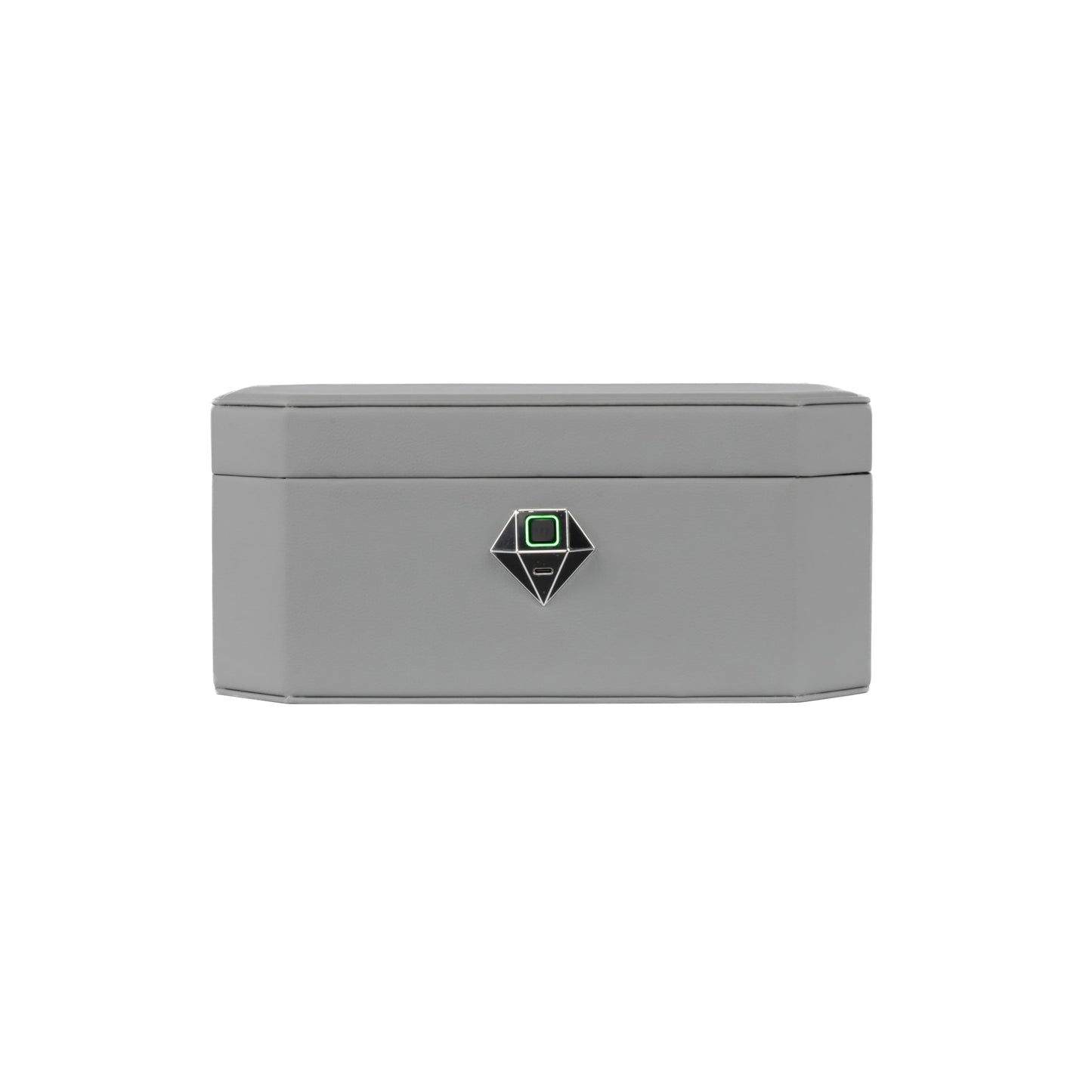 XPEDITION Biometric Fingerprint Lock Jewelry Safe Box Leather-Wrapped Two-Tier Jewelry Box with Quick Access & Keyless Entry, Steel-Reinforced Construction, Perfect for Home Use