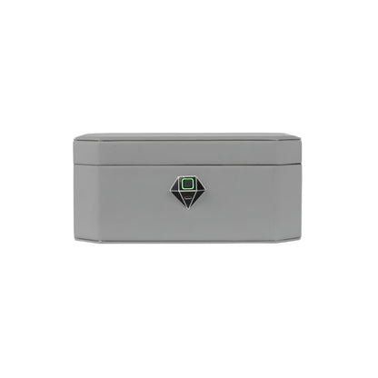 XPEDITION Biometric Fingerprint Lock Jewelry Safe Box Leather-Wrapped Two-Tier Jewelry Box with Quick Access & Keyless Entry, Steel-Reinforced Construction, Perfect for Home Use