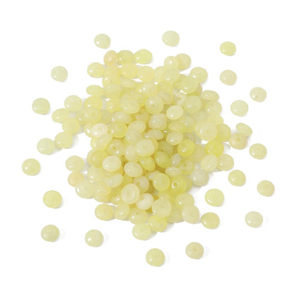BEADIA Natural Lemon Jade Disk Stone Beads 4x2mm 160pcs Rondelle Loose Semi Gemstone Beads for Jewelry Making Design