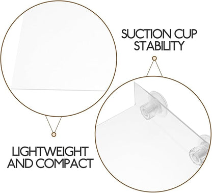 HANABASS Suction Cup Parrot Stand Platform Portable Acrylic Bird Perch for Windows Showers and Walls Flat Bird Stand for Small to Medium Parrots Parakeets Cockatoos and Macaws