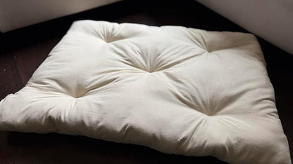 Rectangular Muslin Dog Bed Insert with Raw Cotton Filler, Natural Pet Bed Cushion Insert, Breathable Inner Pillow for Dog Bed Covers (X Large 48"x30"x5")