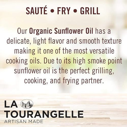 La Tourangelle, Organic Canola Oil, Expeller-Pressed Non-GMO Canola Seeds, Pesticide and Chemical Free, High Heat Neutral Cooking Oil, 16.9 Fl Oz