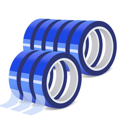 Fyguard 8 Rolls 20mm × 30m (98ft) Blue Sublimation Tape Heat Transfer Tape, Heat Resistant Tape for Sublimation Printer Electronic Soldering, No Residue