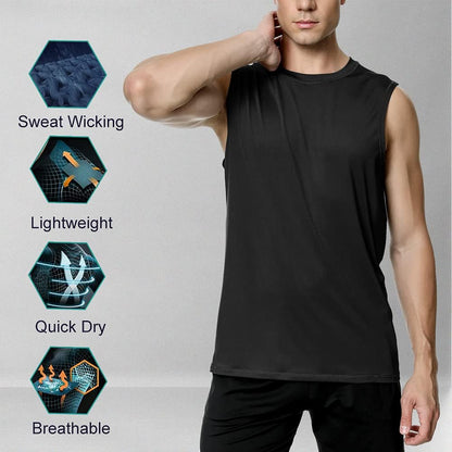 MeetHoo Men's Tank Top, Muscle Shirts, Tank Shirt, Sleeveless Shirt, Quick-Drying Undershirt, Gym, Running for Men