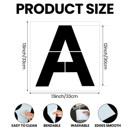 SATINIOR 36 Pieces Large Letter Stencils Number Reusable Alphabet Stencils Numbers Templates Craft for Wood Wall Fabric Signage Chalkboard Painting DIY Projects (12 Inch)