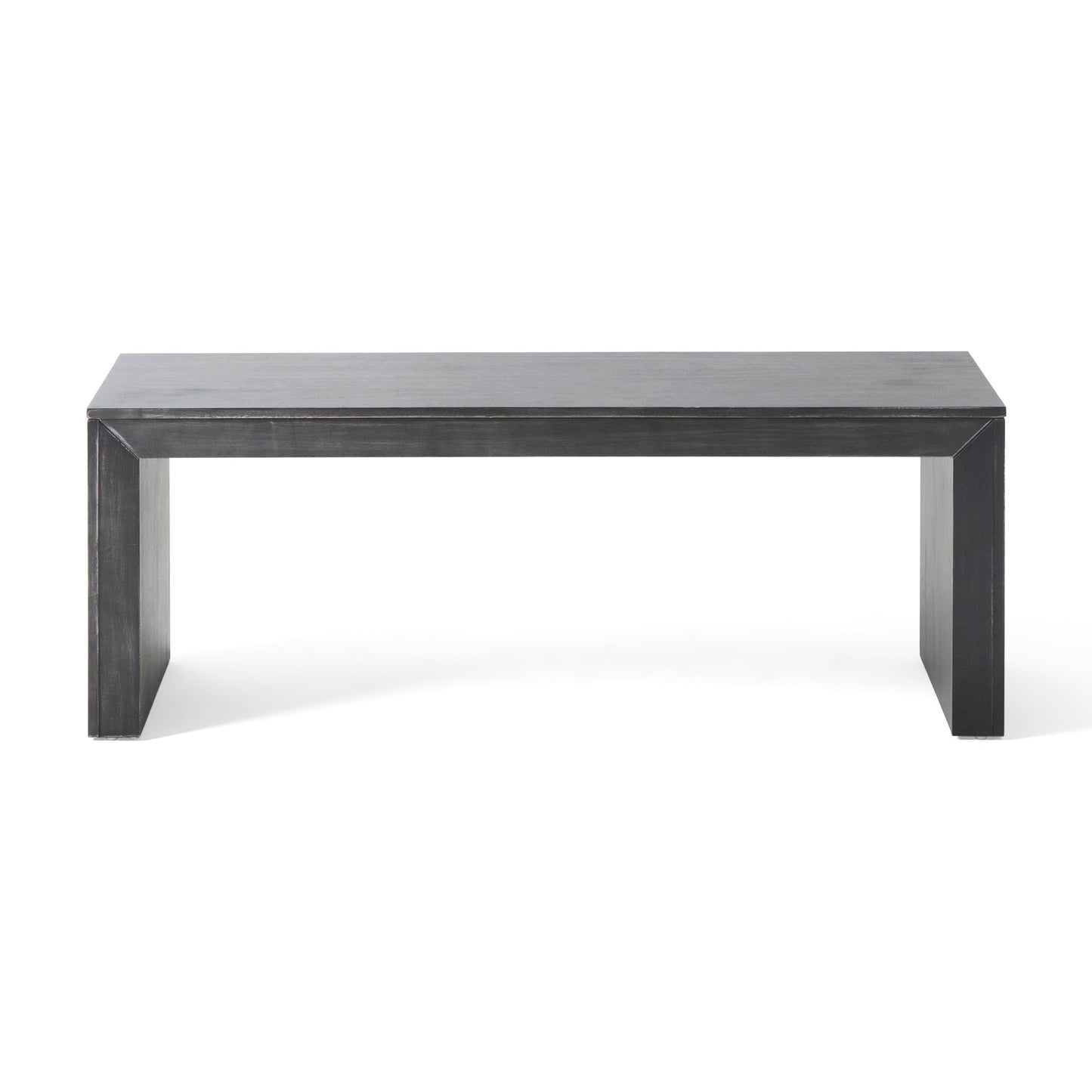 Merax 48 Inch Wood Dining Bench, Solid Acacia Wood Entryway Bench, Wooden Farmhouse Bench for Dinner Table, Kitchen, Bedroom, Living Room, Plants, Easy Assembly, Black