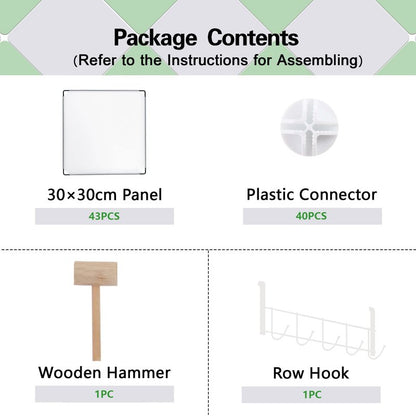 C&AHOME Cube Storage Organizer, 12-Cube Shelves Units, Closet Cabinet, DIY Plastic Modular Book Shelf, Ideal for Bedroom, Living Room, Office, 36.6" L x 12.4" W x 48.4" H Milky UPCS12M