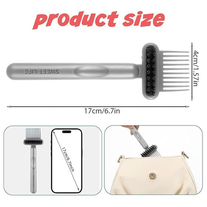 2Pcs Hair Brush Cleaning Tool 2-in-1 Comb Cleaner