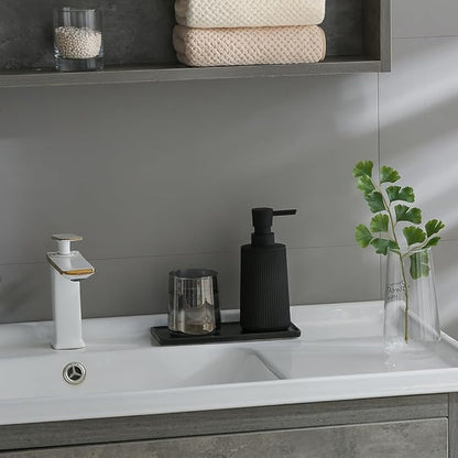 Small Soap Dispenser for Bathroom and Kitchen, Modern Farmhouse Striped Style