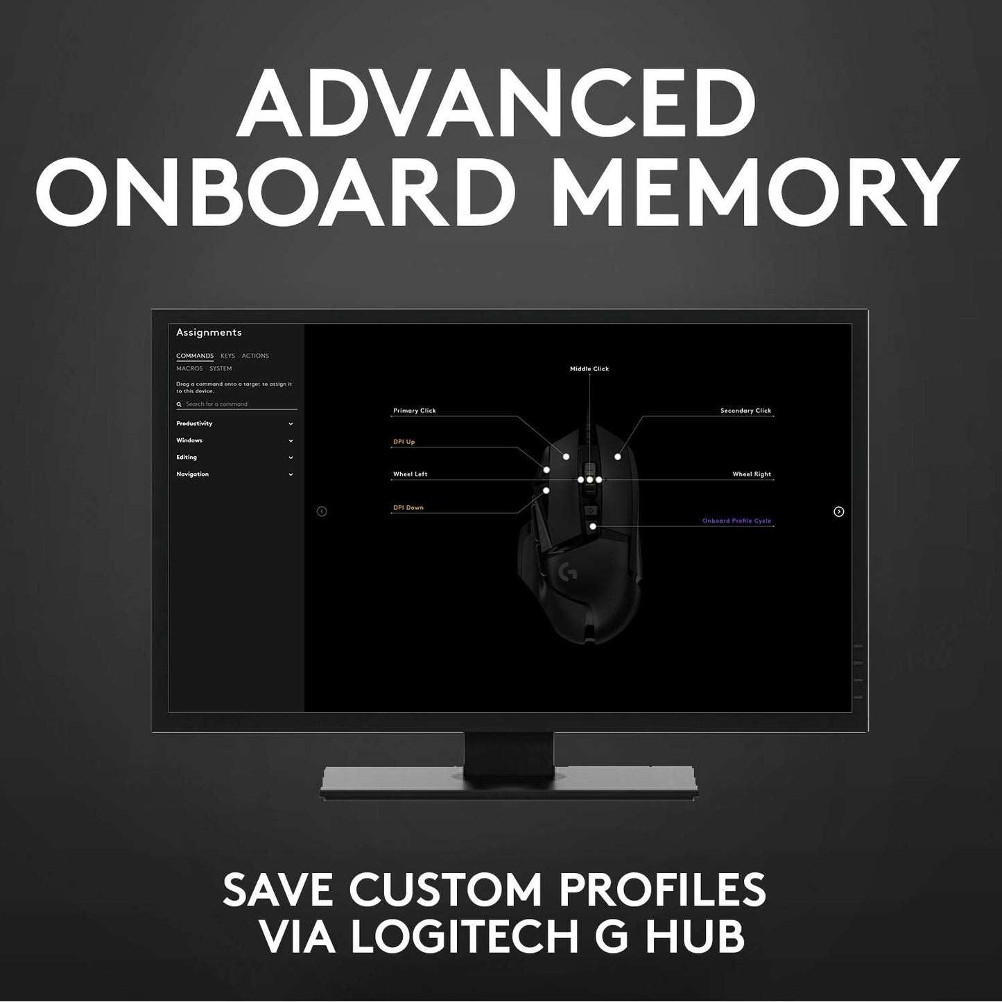 Logitech G502 HERO High Performance Wired Gaming Mouse, HERO 25K Sensor, 25,600 DPI, RGB, Adjustable Weights, 11 Buttons, On-Board Memory, PC/Mac