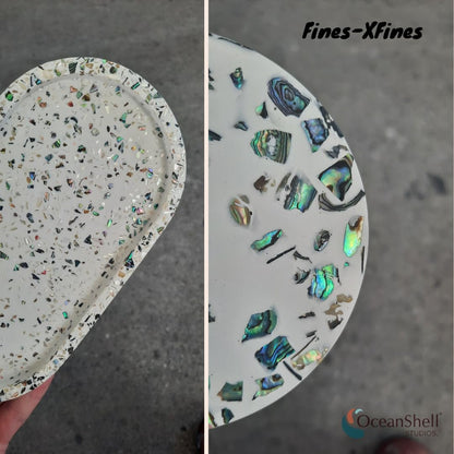 Abalone (Pāua) Shell Pieces-2.65oz Pack-for Crafts, Jewelry Making, Resin Art, Inlay, Home Decorations, Fishtank Supplies, DIY Projects - Satin, Fines Size 0.19"-0.59" (5-15 mm) 2.65oz (75grams)