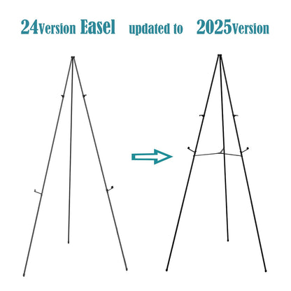 JIUYE 63" Instant Easels Stand for Wedding Sign & Posters,Adjustable Metal Easels for Display Painting Canvas,Folding Tripod with Portable Bag by JoyYeux,Black 3Pack