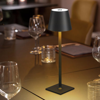 Fizrice Cordless Table Lamp Rechargeable Lamps: 6000mAh Battery Operated Table Lamp Outdoor Waterproof, Touch Control, Portable Wireless Desk Lamp for Dinner/Bedroom/Restaurant(Black 2 Pack)