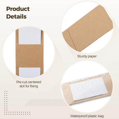 200 Pcs Bookmark Making Kit, 100 Book Marker Sleeves and 100 Clear Self Adhesive Bags, DIY Packaging Cards for Crafts Display Gifts and Handmade Projects