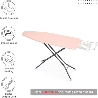 Encasa XO Ironing Board Cover and Pad 49"x18" - 4mm Felt Wide Iron Board Cover