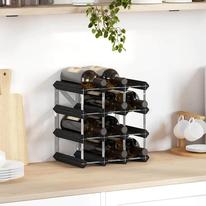 vidaXL Countertop Wine Rack, Wine Bottle Holder for 12 Bottles, Wine Storage, Wine Bottle Organizer for Living Room, Modern, Solid Pine Wood