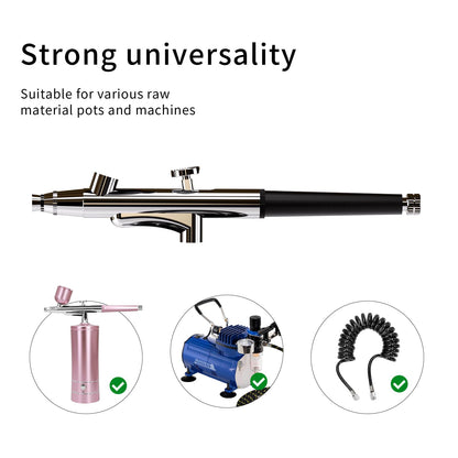 Airbrush Kit Portable Airbrush Accessories Air Brush Kit 0.3 mm Needles Air Brush Gun Set for Painting,Model,Cake Decorating，Makeup，Nail Art (Black -0.3 Nozzle)