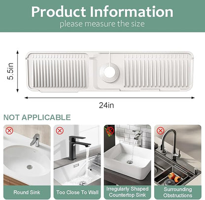24 Inch Upgraded Draining Mat Folding faucet Mat