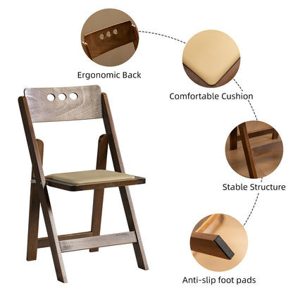 BYKXYW 4 Pack Series Fruitwood Wood Folding Chair with Soft Leather Cushion Suitable for Weddings Offices Outdoor Activities Factory Direct Sale Quality Assurance