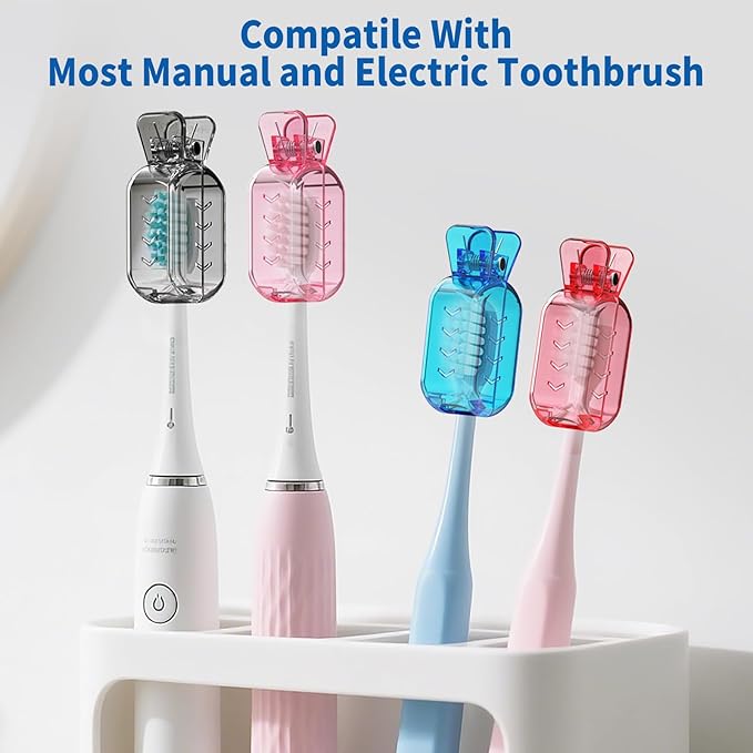 Toothbrush Covers Caps, Clip-On Toothbrush Protector
