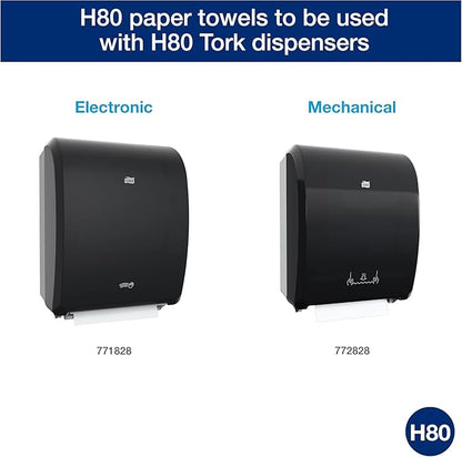 Tork Hand Towel Roll Natural White H80, 100% Recycled Fiber, 6 Rolls x 800 ft