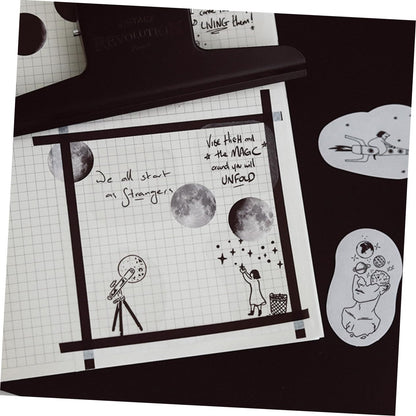 ARTIBETTER Moon Seal Stickers 20 Sheets Self-Adhesive Embossed Decorative Labels for Scrapbooking Diary Photo Card Sealing Moon Theme DIY Craft Stickers